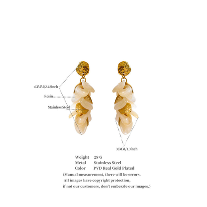 Ivory Cascade Statement Earrings