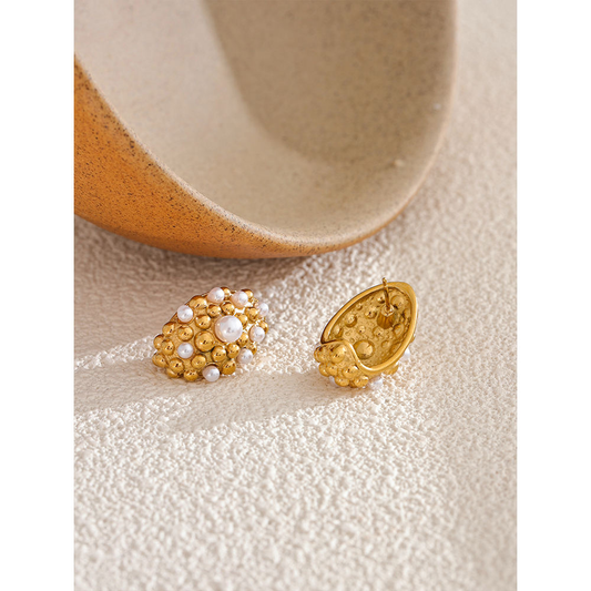 Celeste Pearl Bloom Stud Earrings