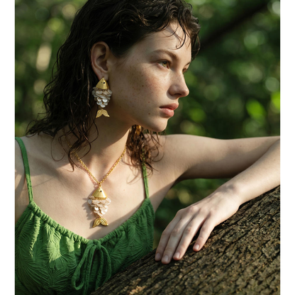 Pearl Reef Fish Necklace