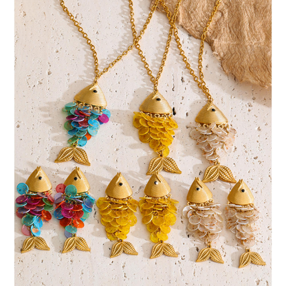 Pearl Reef Fish Necklace