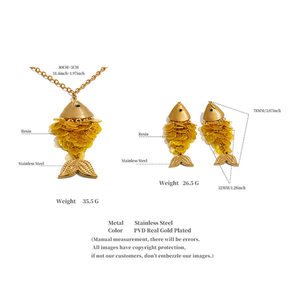 Pearl Reef Fish Necklace