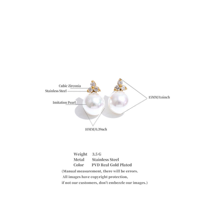 Luna Pearl Stud Earrings
