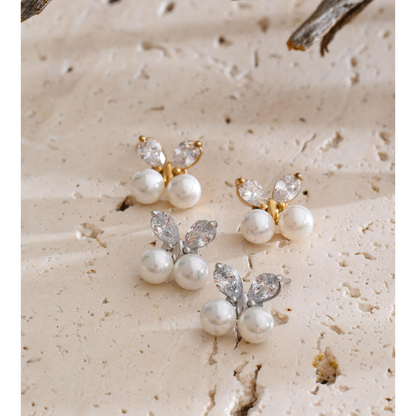 Pearl Petal Studs