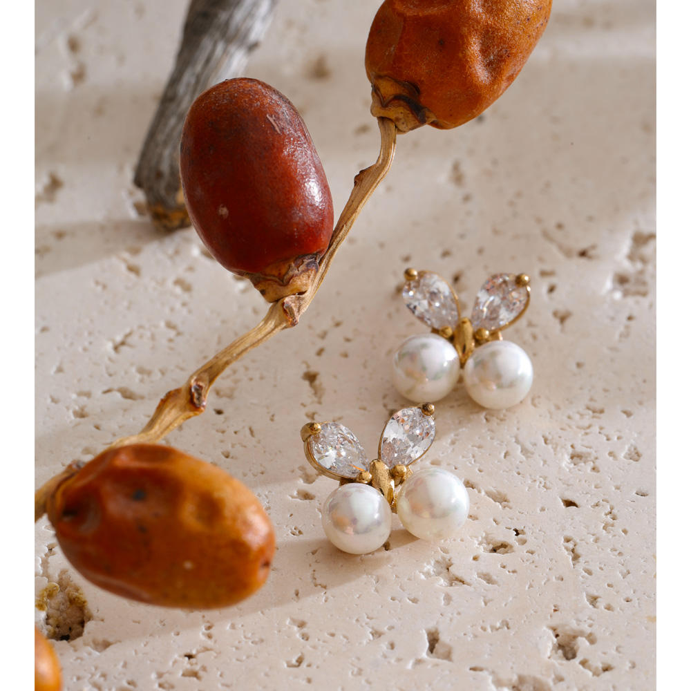Pearl Petal Studs