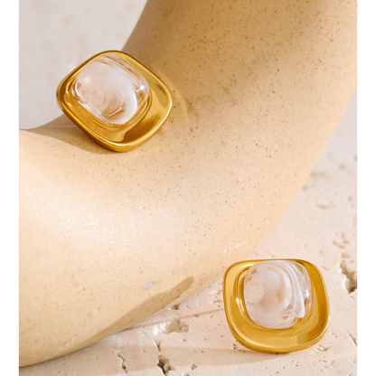 Aurora Resin Stud Earrings