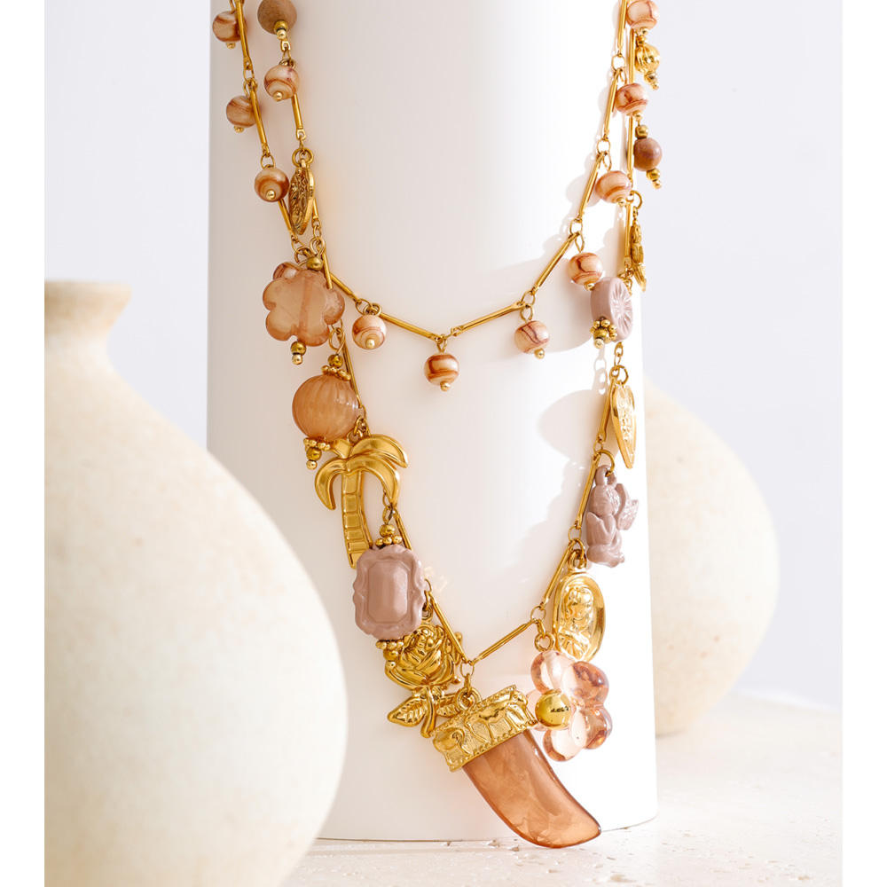 Blush Oasis Charm Necklace