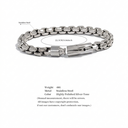 The Lincoln Box Chain Bracelet