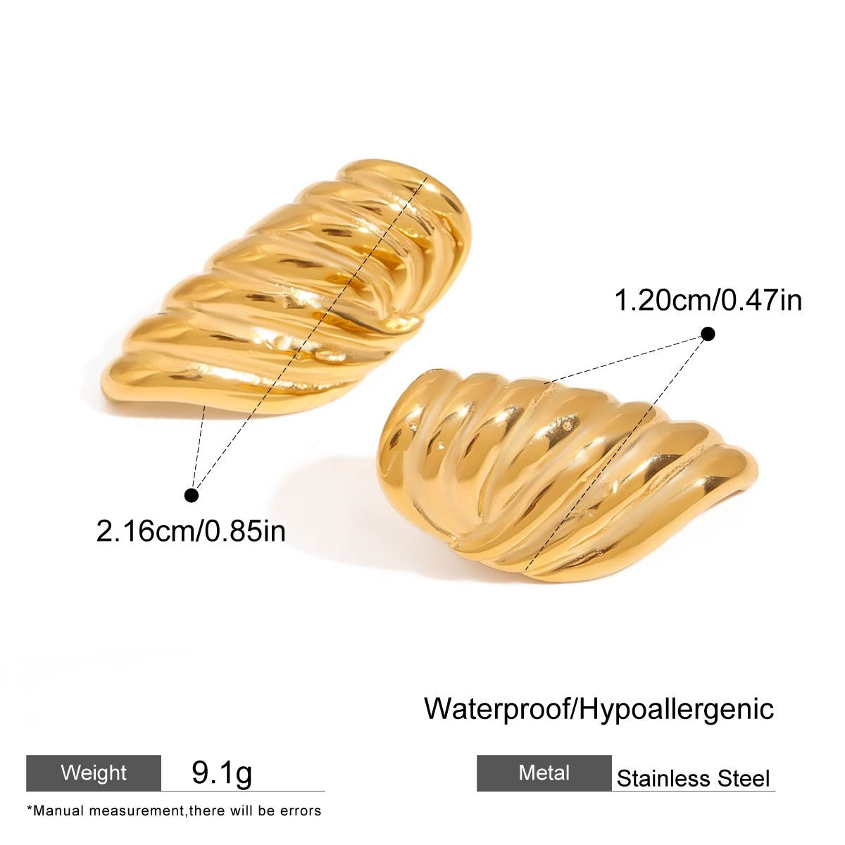 Chunky Twisted Dome Earrings