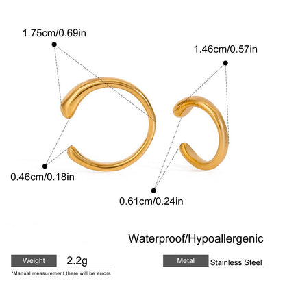 Sleek Gold Double Ear Cuff Set