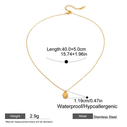 Tiny Teardrop Sun Pendant Necklace