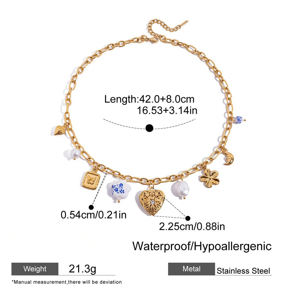 Chunky Charm Link Necklace
