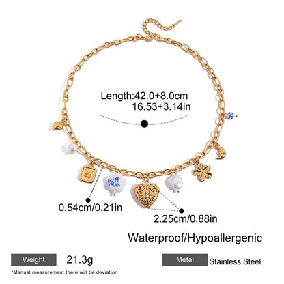 Chunky Charm Link Necklace