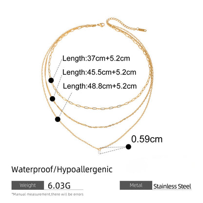 Minimal Layered Chain Necklace