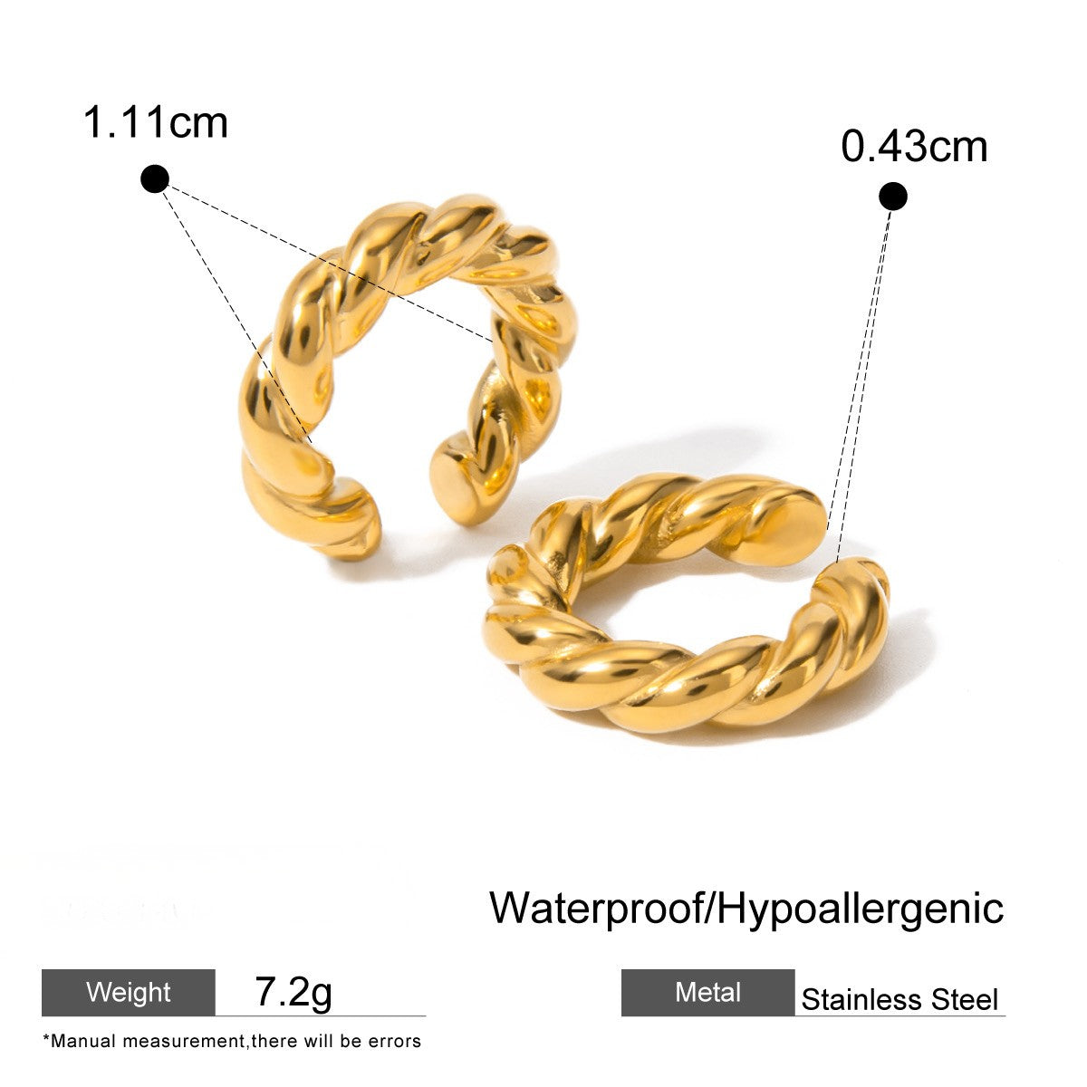 Chunky Rope Ear Cuff Set