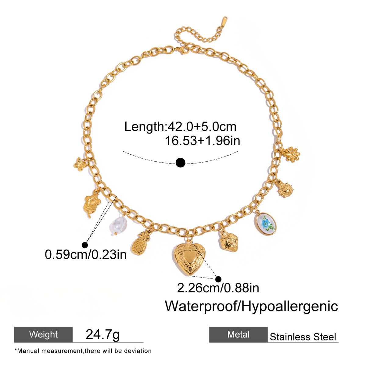 Gold Charm Story Necklace