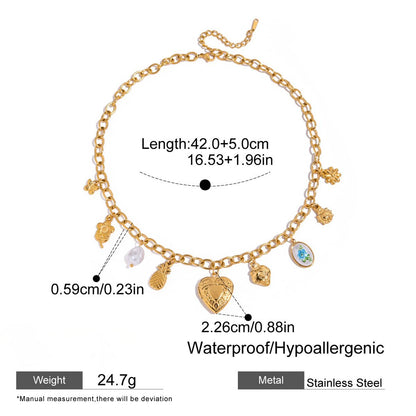 Gold Charm Story Necklace
