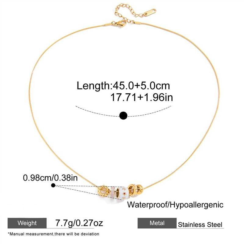 Gold Bead Detail Necklace