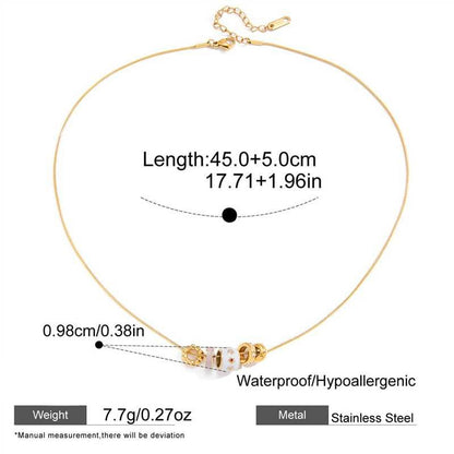 Gold Bead Detail Necklace