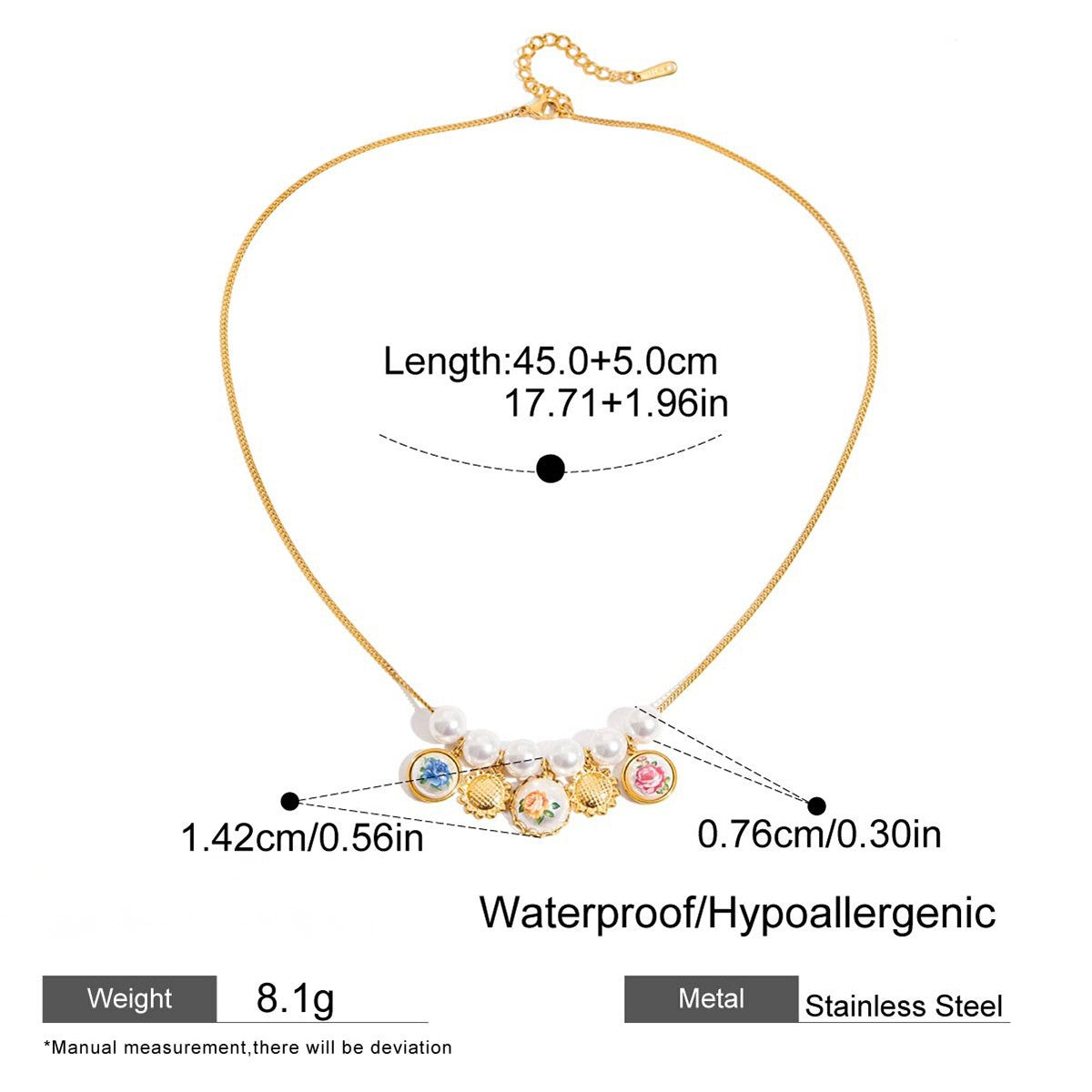 Pearl Cluster Charm Necklace