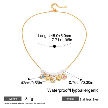 Pearl Cluster Charm Necklace