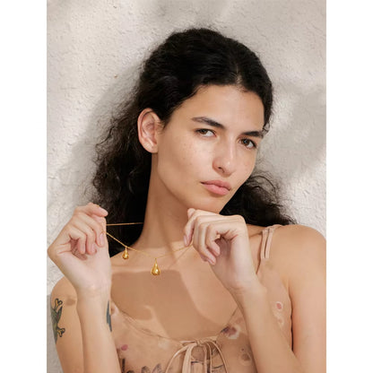 Liquid Teardrop Duo Necklace