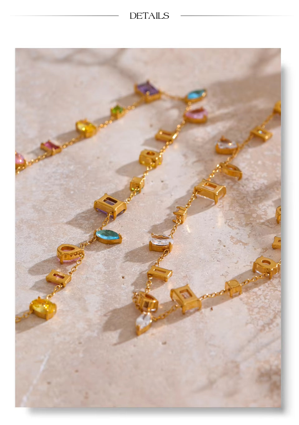 Prism Bloom Multi-Gemstone Choker Necklace