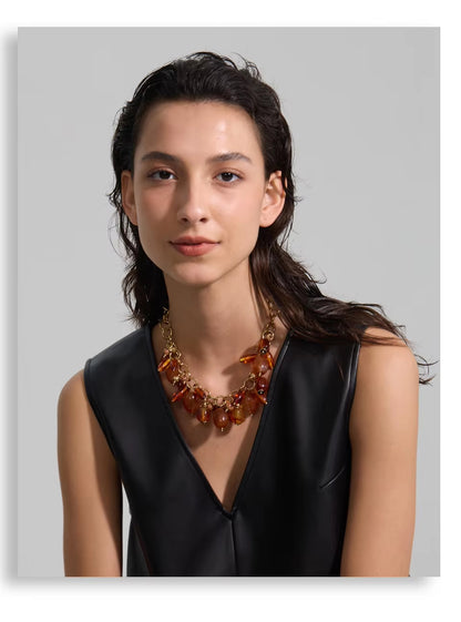 The Amber Glow Statement Choker Necklace