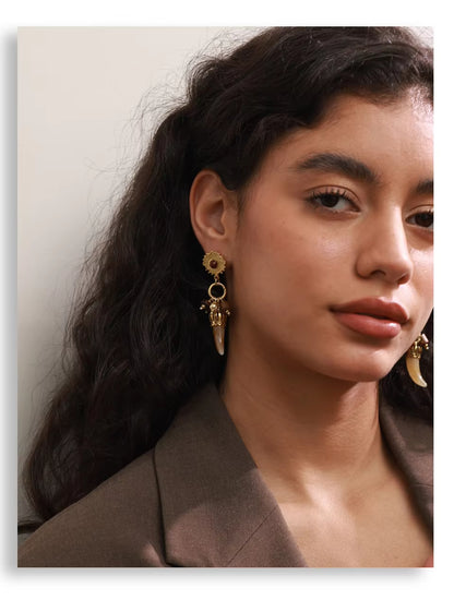 The Nomad Tusk Charm Earrings