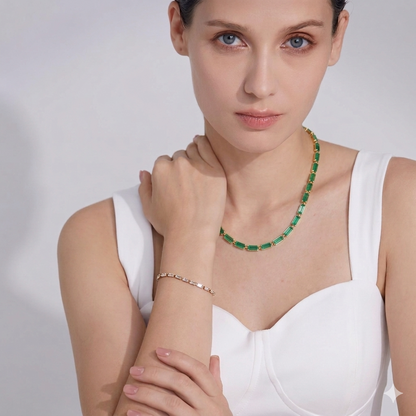 Cubic Zircon Baguette necklace