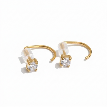 Curved Post Gem Studs