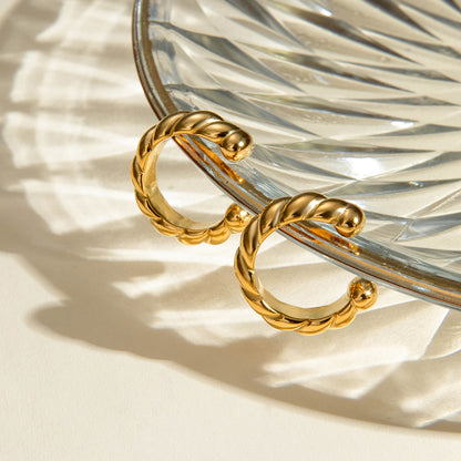 Chunky Twisted Gold Cuff