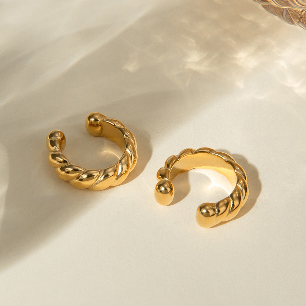 Chunky Twisted Gold Cuff