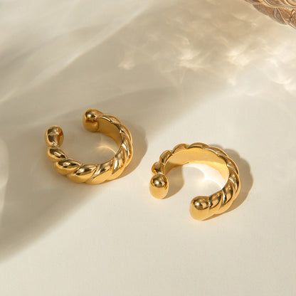 Chunky Twisted Gold Cuff