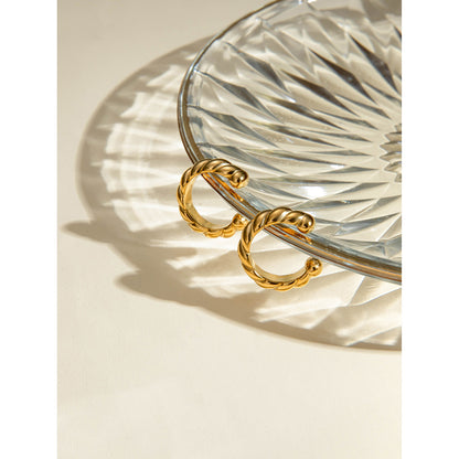 Chunky Twisted Gold Cuff