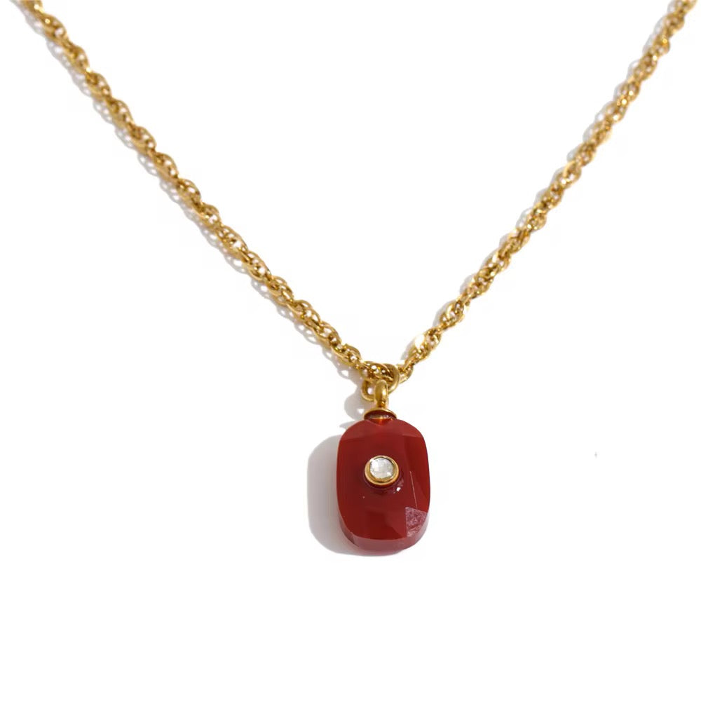 Victoria Teardrop Gemstone Necklace