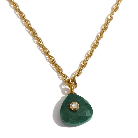 Victoria Teardrop Gemstone Necklace