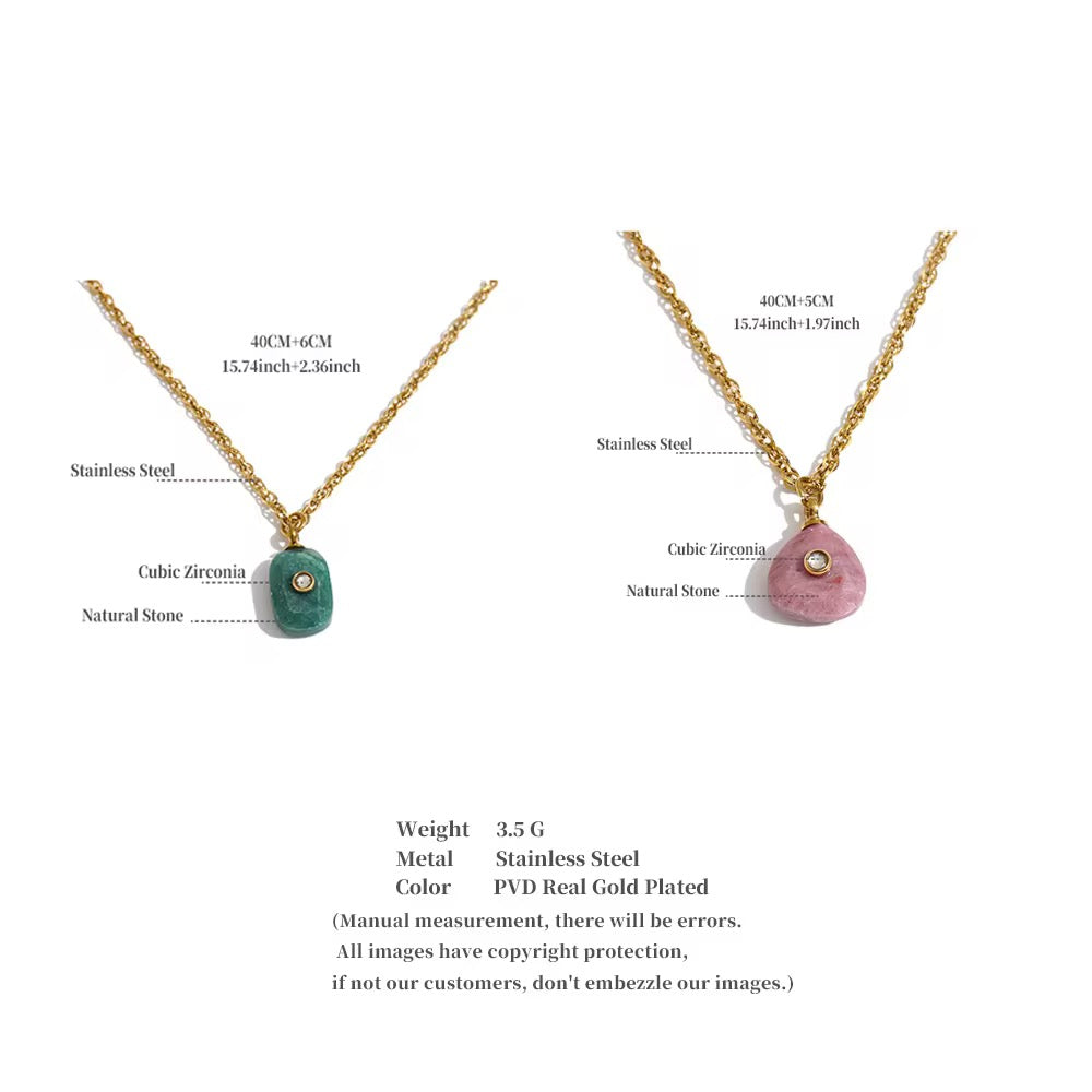 Victoria Teardrop Gemstone Necklace
