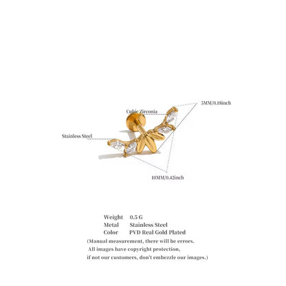 Laurel Leaf Marquise Ear Climber