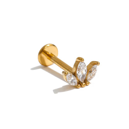 arquise Lotus Crystal Flat Back Stud