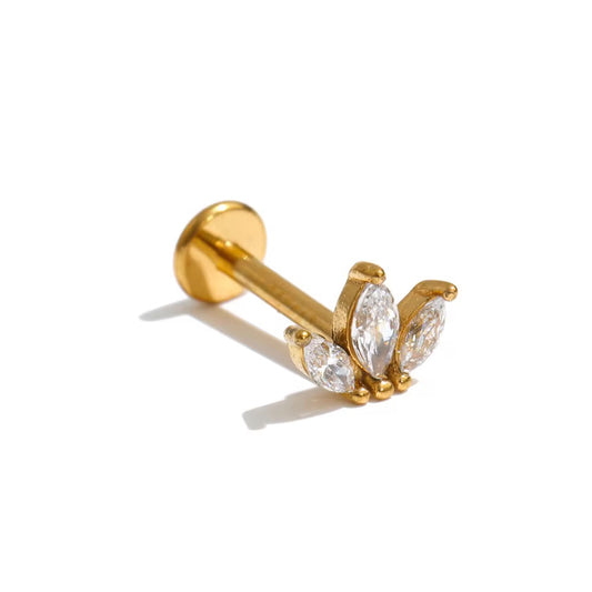 arquise Lotus Crystal Flat Back Stud