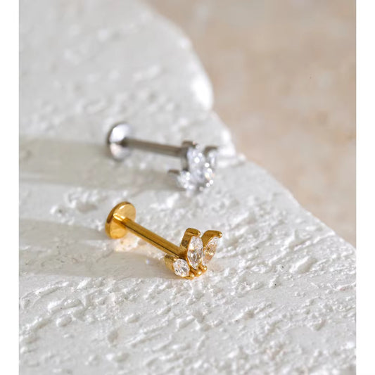arquise Lotus Crystal Flat Back Stud