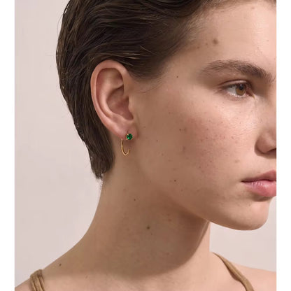 Curved Post Gem Studs