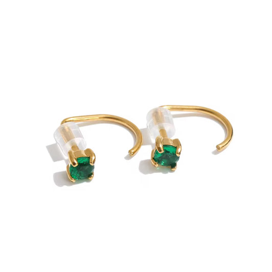 Curved Post Gem Studs