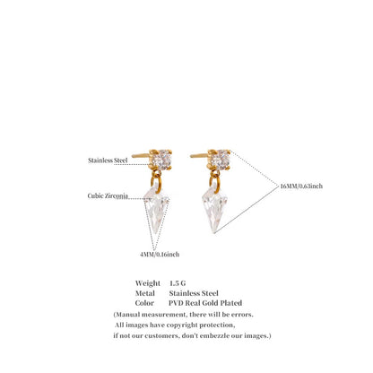 Prism Crystal Drop Stud Earrings