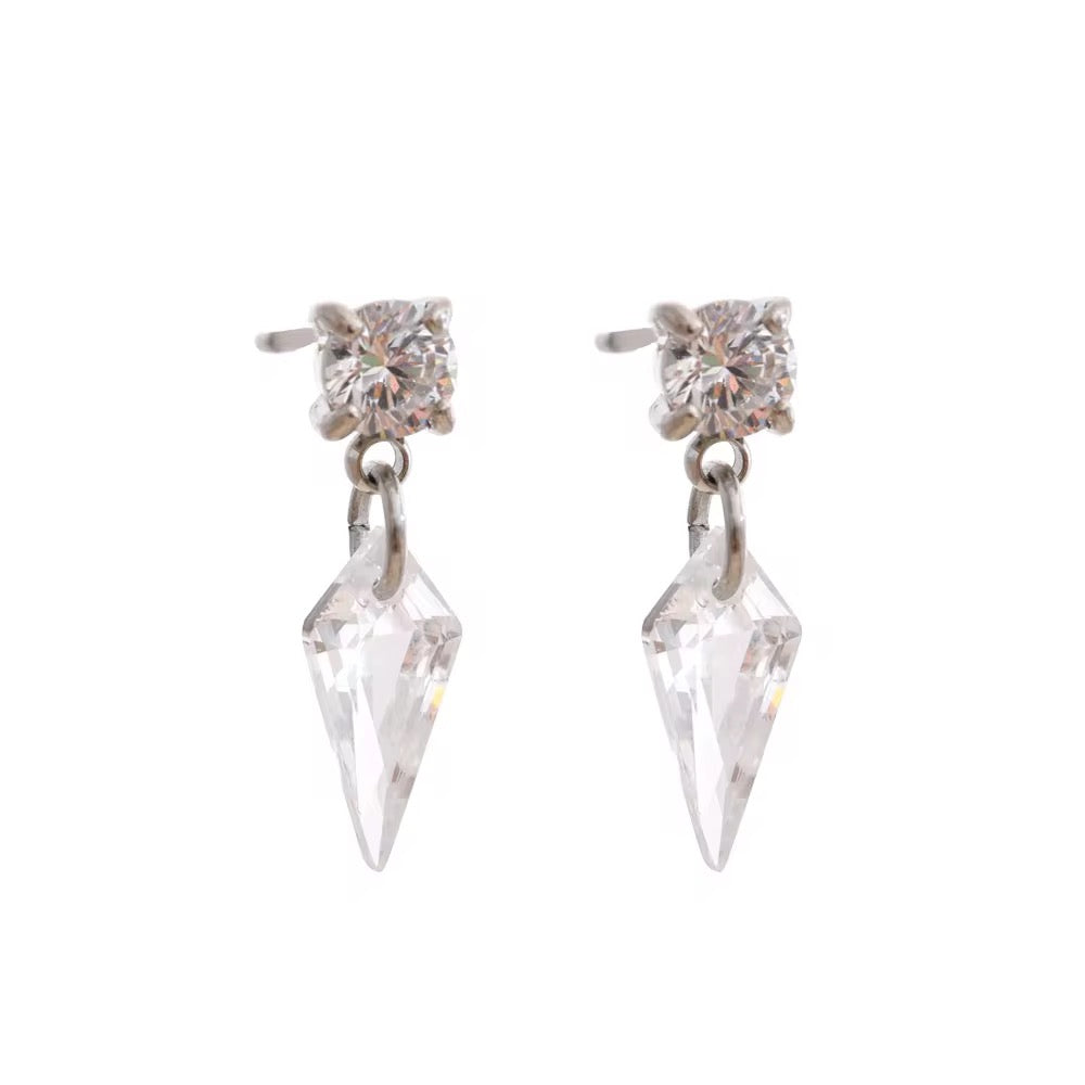 Prism Crystal Drop Stud Earrings