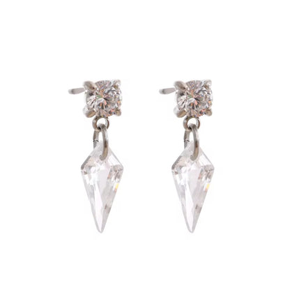 Prism Crystal Drop Stud Earrings