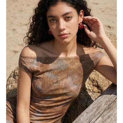 Chic Swirl Resin Huggie Drop Earrings