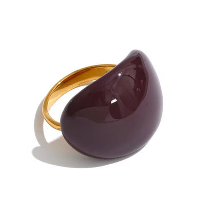 Chunky Enamel Dome Statement Ring