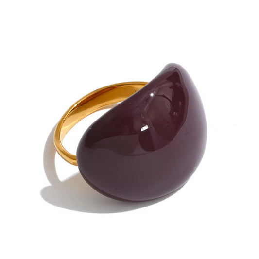 Chunky Enamel Dome Statement Ring