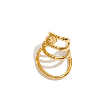 Multi-Band Gold Spiral Ear Cuff